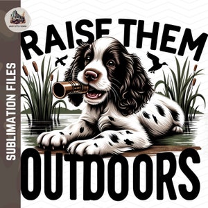 Jagdhund Sublimation PNG | Raise em Outdoors png | Ente Jagd Sublimation PNG | Boykin Spaniel png | Entenjäger png | Jagdhund png