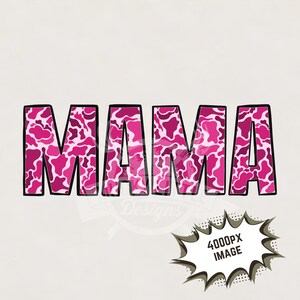 Roze Camo Mama png Coquette-jachtontwerp met old school camo Mama-tekst png Meisjes jachtsublimatie voor T-shirts sweatshirts mokken pet