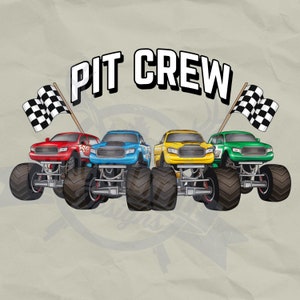 Kinder Monstertruck Sublimation Monstertruck png LKW Design Png, digitaler Download Monstertruck Tumbler Design Pit Crew png