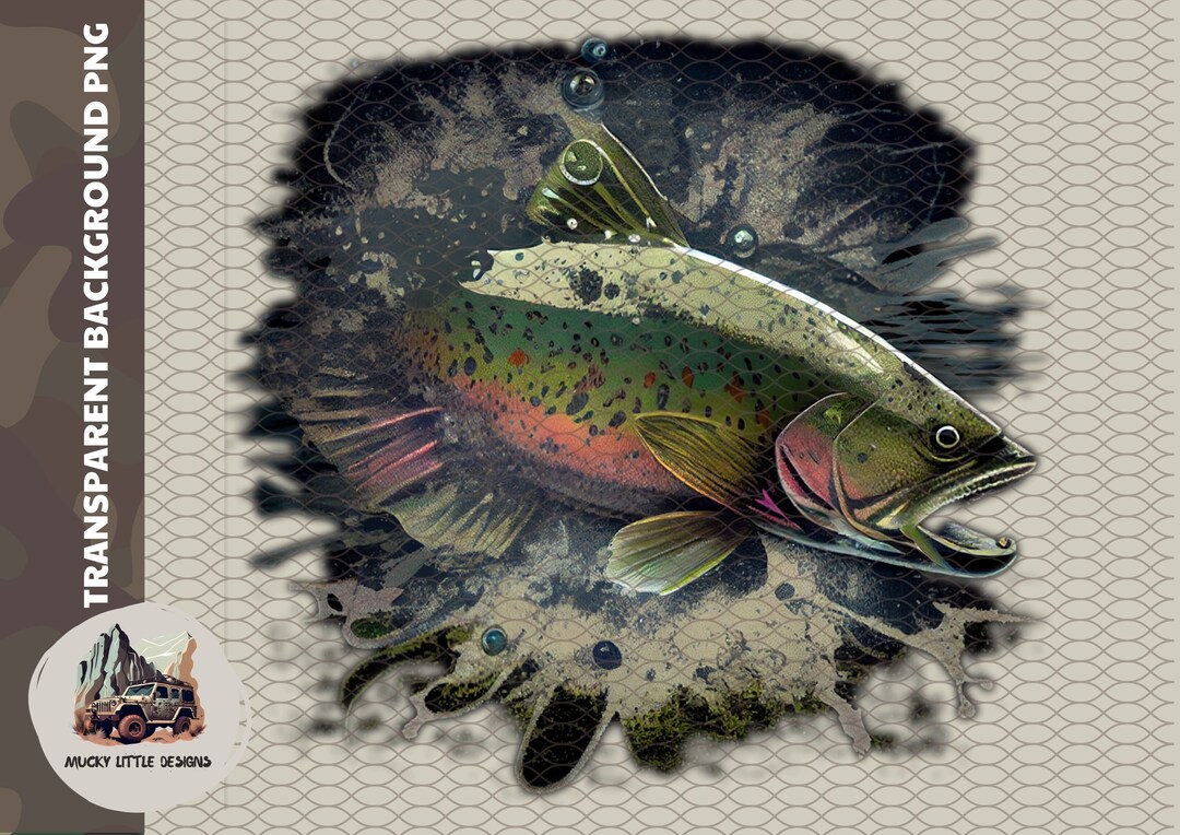 Trout Fishing Sublimation Designs for Shirts Design Flag USA Etsy