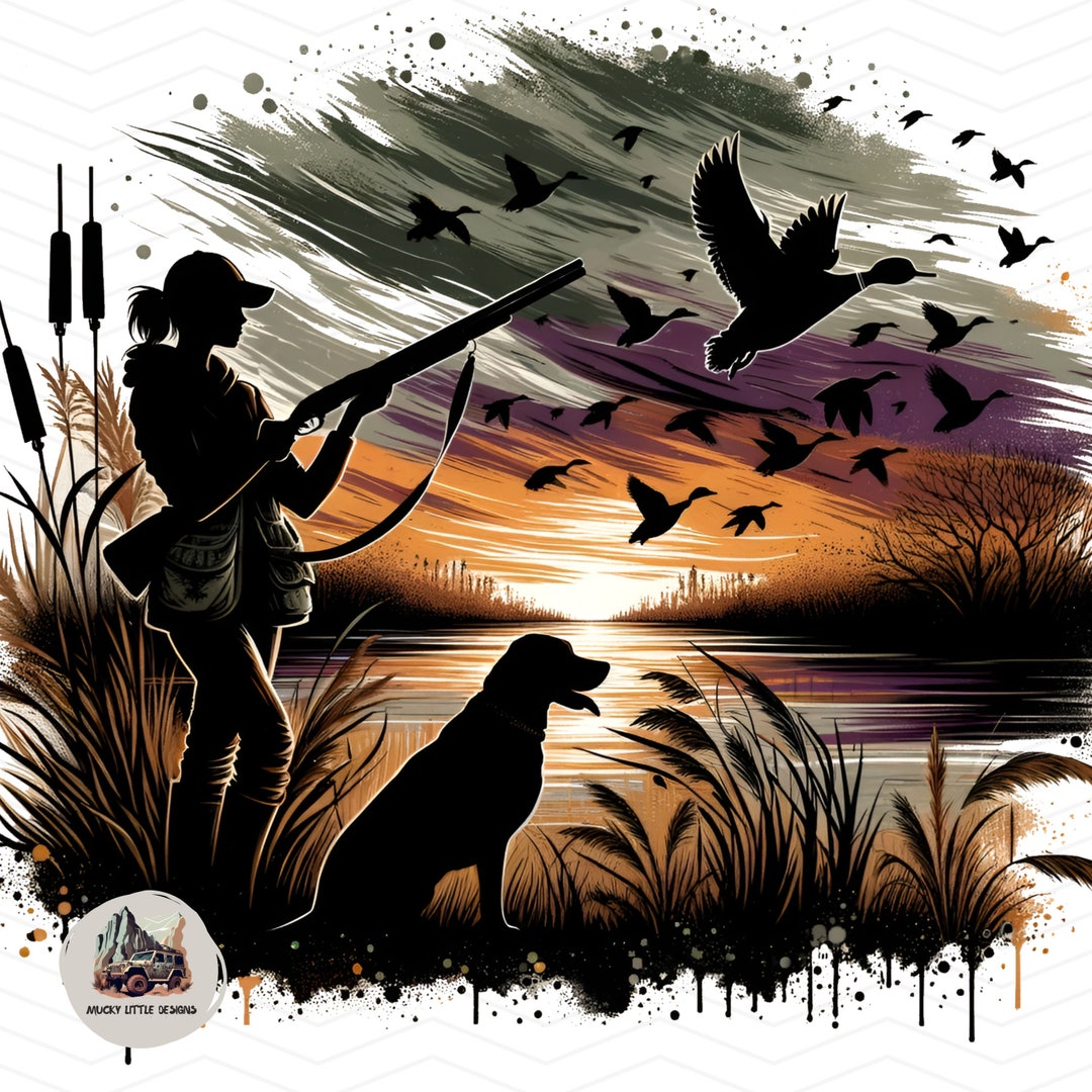Woman Who Hunt Png Girl Duck Hunting Png Duck Huntress Png Camo Sublimation Duck Hunt Png Duck