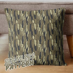 Patrón sin costuras de camuflaje de humedales PNG diseño de camuflaje de pato. Diseño de caza sin costuras cuadradas de 300 ppp y 5000 px patrón de camuflaje de la vieja escuela sublimación