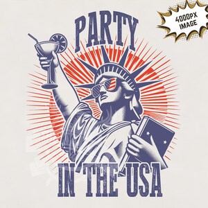 Engraçado 4 de julho PNG | Festa nos EUA PNG, Estátua da Liberdade engraçada Dia da Independência Arquivo de impressão de imagem de sublimação para homens e mulheres