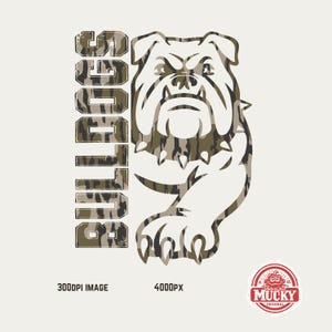 Standing Bulldogs png | Camo Bulldog shirt png, Bulldog mascot Scary Bulldog sublimation print file