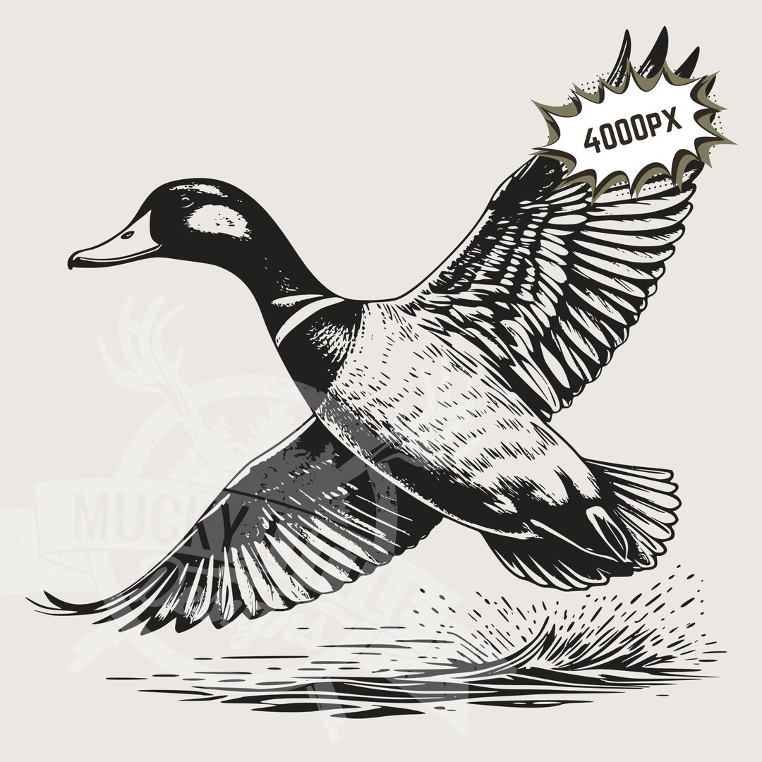 Detailed Duck File Detailed Flying Duck Png | Hand Drawn Duck Png Duck Hunting Shirt Png ...