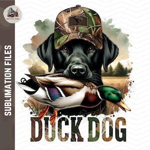 Cachorro Pato Png | Sublimação de caça ao pato | Caça ao Pato Png | Sublimação de caça ao pato Black Labrador Bird Dog Clipart fundo transparente
