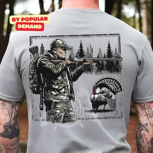 Trump caza de pavos png Trump caza con escopeta png sublimación Trump caza de pavos png archivo de impresión de ropa para camisetas, suéteres, tazas, gorras