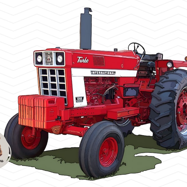 1066 international tractor on farm png,1066 international tractor png sublimate, old red tractor image file, farming sublimate farmer png