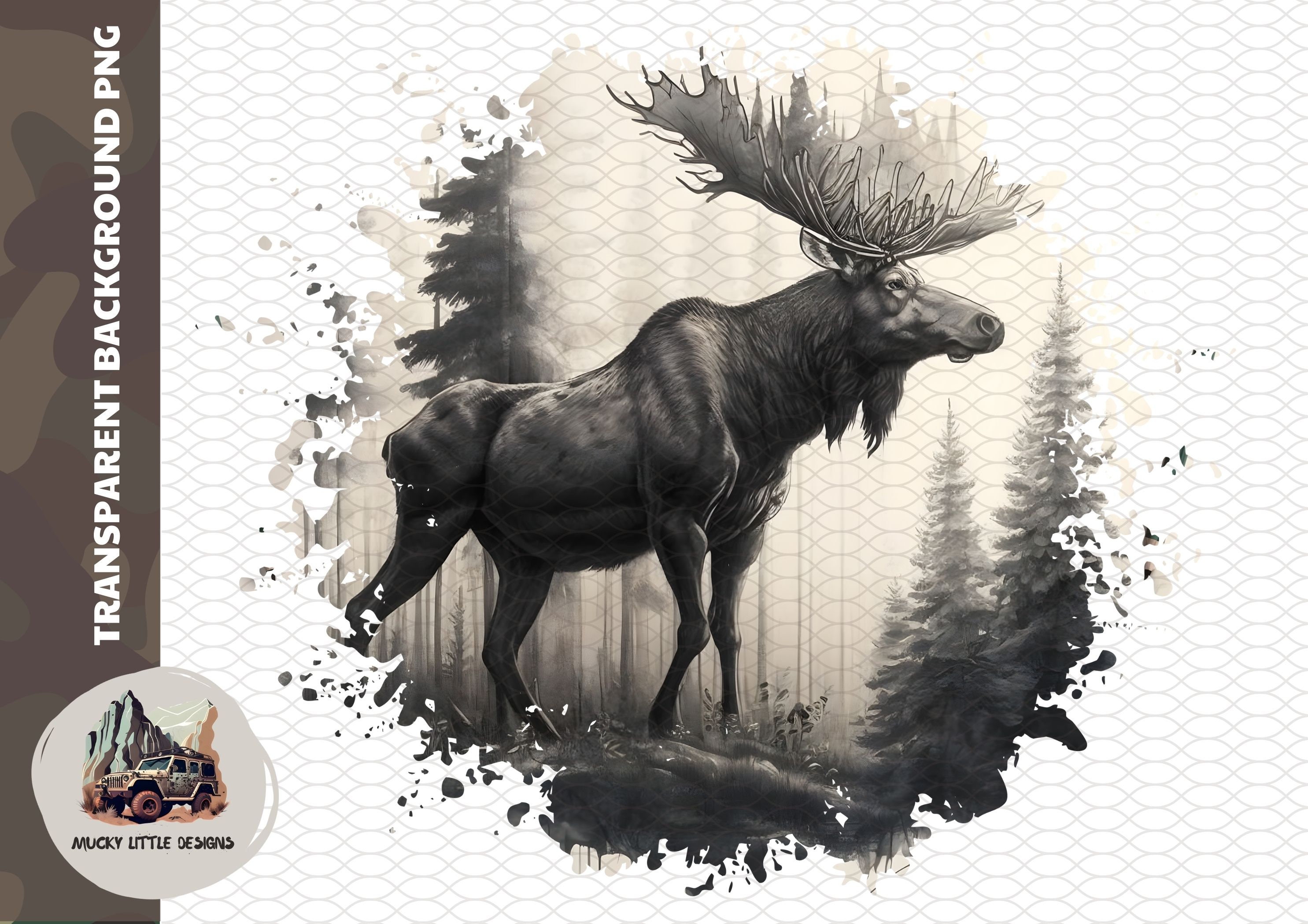 Moose Hunting Png Moose Png Moose Hunt Png Moose Tumbler Wrap Etsy