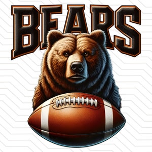 Go Bears png Urso irritado PNG | Ursos camiseta sublimação arquivo digital download l camisa espírito ursos mascote ursos fundo transparente