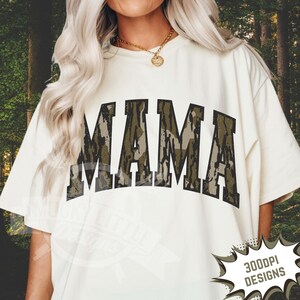 Camo Mama-png | vrouw jachtshirtontwerp old school camo png, zuidelijke mama shirt sublimatie voor vrouwen 300 dpi afdrukbestand op kleding
