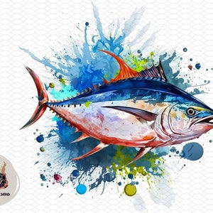 Tuna png tuna Sublimation design tuna tumbler wrap png transparent background tuna clipart dtg dtf tuna print files tuna painting download