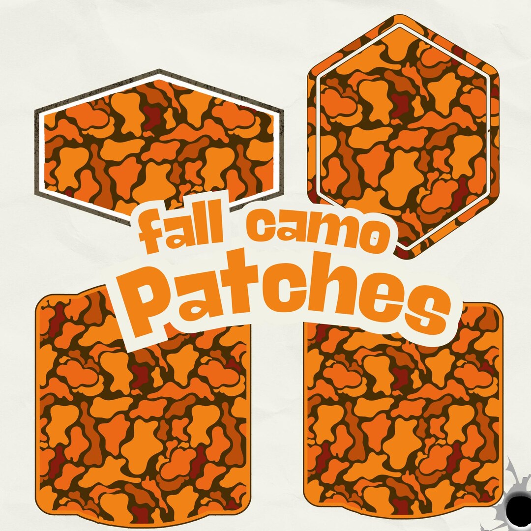 Halloween Patch Png, Fall Patch Png Bundle | 5 Downloadable Camo ...