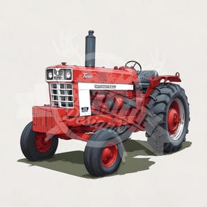 1066 international tractor on farm png,1066 international tractor png sublimate, old red tractor image file, farming sublimate farmer png