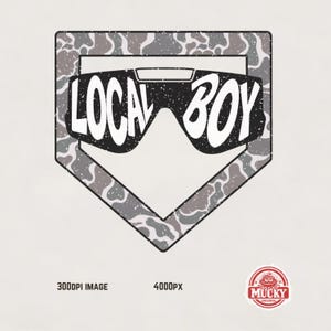 Camo Baseball Boy PNG: Home Plate & Sunglasses (Digital Download)