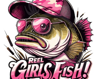 moulinet filles poisson png | Conception de chemise de pêche pour femme png | Lady Fishing Sublimation design | conception de pêche de filles png | casquette de baseball rose poisson