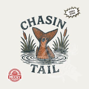 jagen Schwanz png | Roter Fisch png, rotes Trommelshirt png, Südseefischen Vintage-Fischer-Design, 300 dpi Bild-Druckdatei