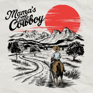 mamas Little Cowboy png / png del sud della donna / cowboy del deserto png / sublimazione del sud vintage / download della sublimazione del piccolo cowboy