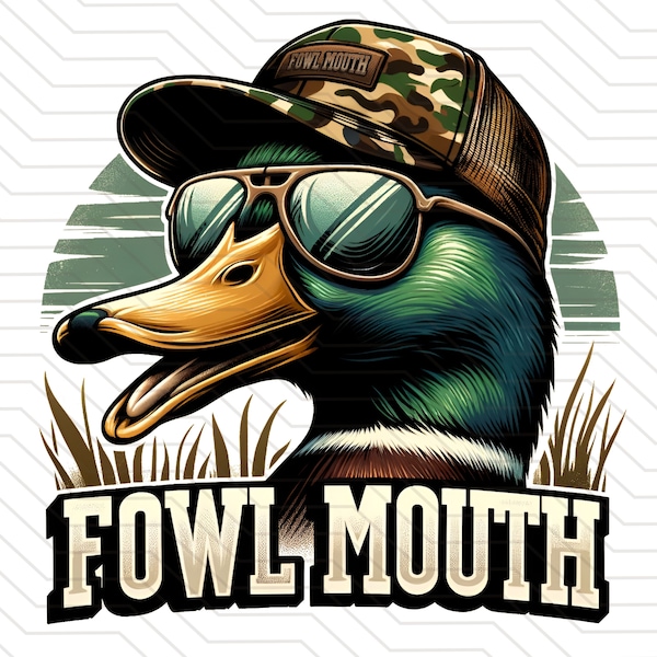 Duck hunting png | duck hunting sublimation | duck hunting shirt design transparent background download print file | Fowl Mouth png