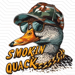 Caza de patos png / sublimación de caza de patos / diseño de camisa de caza de patos fondo transparente descargar archivo de impresión / curandero fumador png