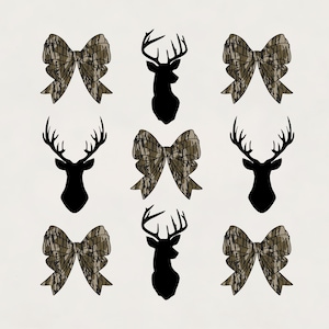 Deer hunt Camo Coquette bow png Deer hunting shirt design old school camo png Girls Camo shirt sublimation for tees sweatshirts mugs caps