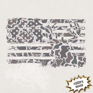 camo Hunting png Deer with American Flag png | Camo Buck hunting sublimation design image print file instant download