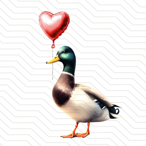 Valentines shirt design png Duck sublimation | Mallard duck valentines png sublimation Valentine design for hunter, duck lover cute design