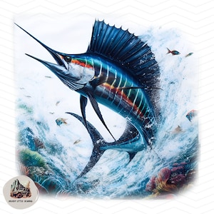 Segelfisch Sublimation PNG | Segelfisch Sportboot Sublimation PNG | Salzwasser Sublimation png |Meeresfischer Shirt Design transparenten Hintergrund