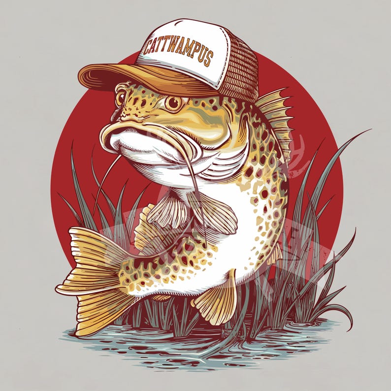 Cattywampus Png Funny Catfish Png Fishing Sublimation Catfish Southern