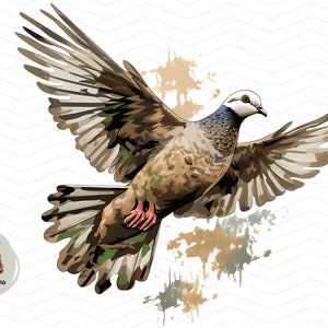 camo dove png / dove hunt png / dove Hunting dtf dove hunt sublimation design shirt fondo transparente clipart archivo de impresión digital