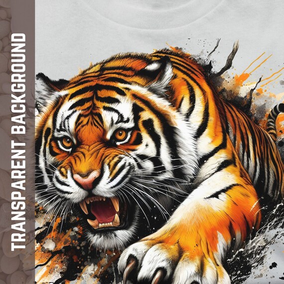 水彩虎 PNG：DTG 印刷、昇華デザイン（デジタルダウンロード） - Etsy 日本