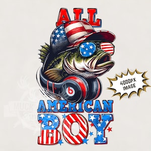 Tutto il ragazzo americano Png / rosso bianco e blu Png, divertente sublimazione del giorno dell'indipendenza / ragazzi 4 luglio Design / file di stampa dell'immagine di pesca del 4 luglio