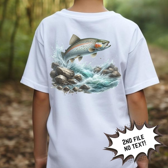 Rainbow Trout Fishing Sublimation Designs for Shirt Rainbow Trout