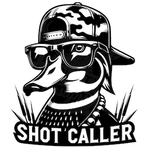 Wood Duck Shot Caller svg / Duck Backwards cap Svg / Duck Hunting Svg / Archivos de caza de patos Cricut / Duck vector Duck Backwards cap png /