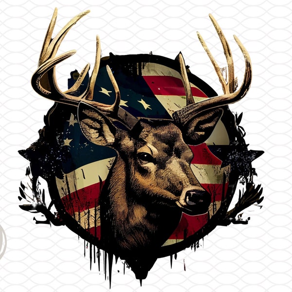 Patriotic Deer Hunting png Hunting sublimation design shirt Outdoors png vintage deer hunting sublimate download files old glory sublimate