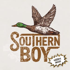 Southern Boy png | duck hunting png boys Hunting Sublimation image file download for apparel men boys dads uncles grandads