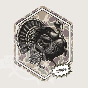 camo patch Turkey png | Turkey hunting sublimation 300ppi design image print file, transparent background hunting design for women and men