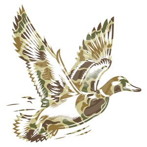 Camouflage eend, png | Eendenjacht, png-bestand | sublimatie op eendenjacht | vliegende wilde eend, png | shirtontwerp eendenjacht old school camo, png