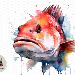 Red Snapper png Red Fish png Diseño de sublimación Redfish vaso wrap redfish png fondo transparente pescador caza aventura vasos