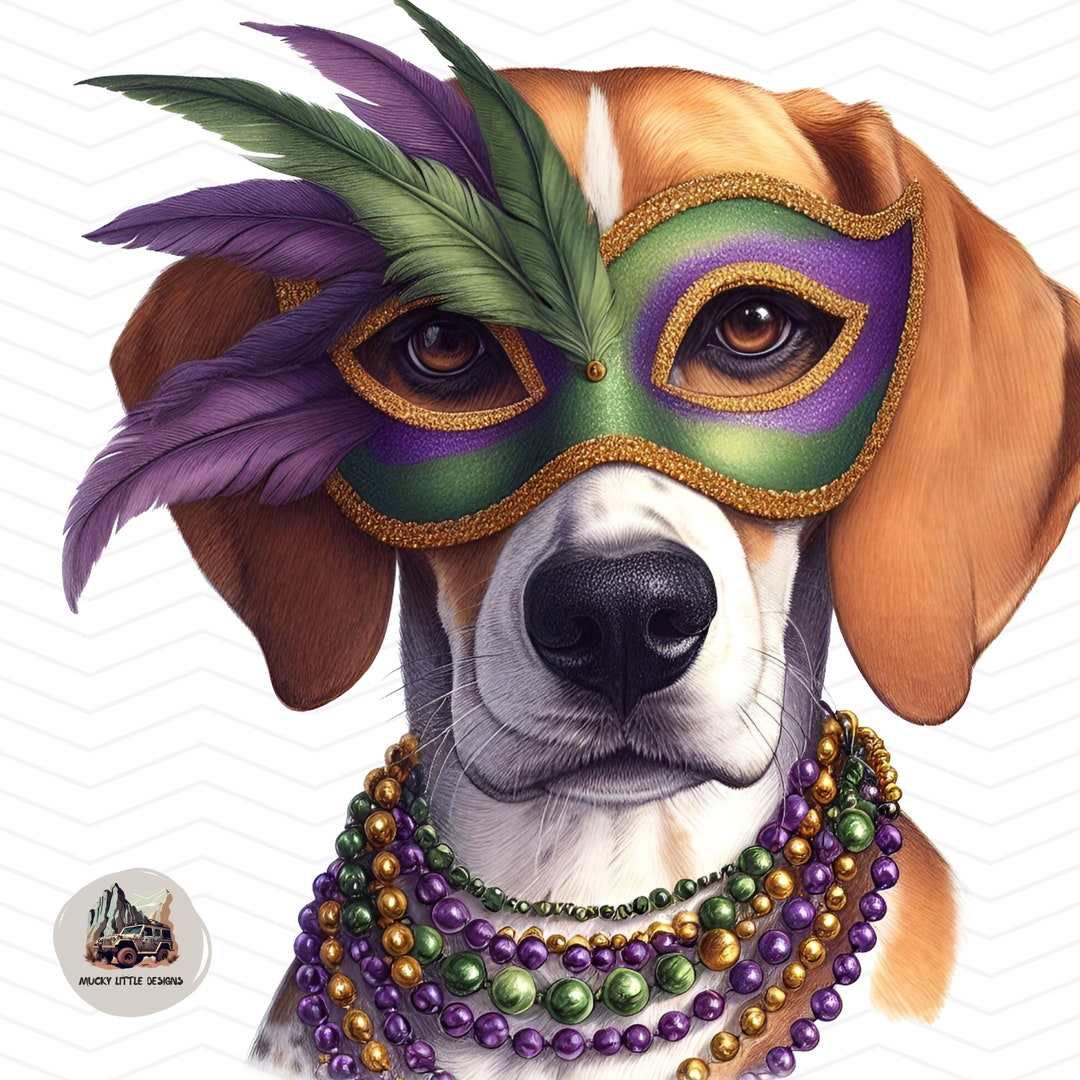 Mardi Gras Dog Png Funny Mardi Gras Shirt Design American Foxhound Png