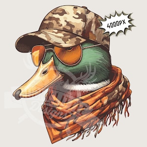 Pato-real para meninos png | Sublimação para caça ao pato Boné e óculos de camuflagem de pato Imagem de 300 dpi Arquivo de impressão de imagem digital
