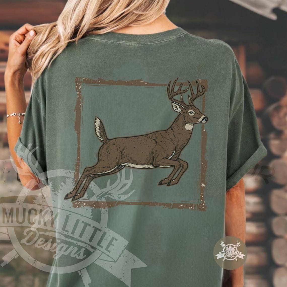 Vintage Deer Hunting PNG: White Tail Buck Sublimation (digital Download ...