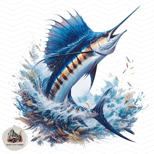 Segelfisch Sublimation PNG | Segelfisch Sportboot Sublimation PNG | Salzwasser Sublimation png |Seefischerei Shirt Design transparenten Hintergrund