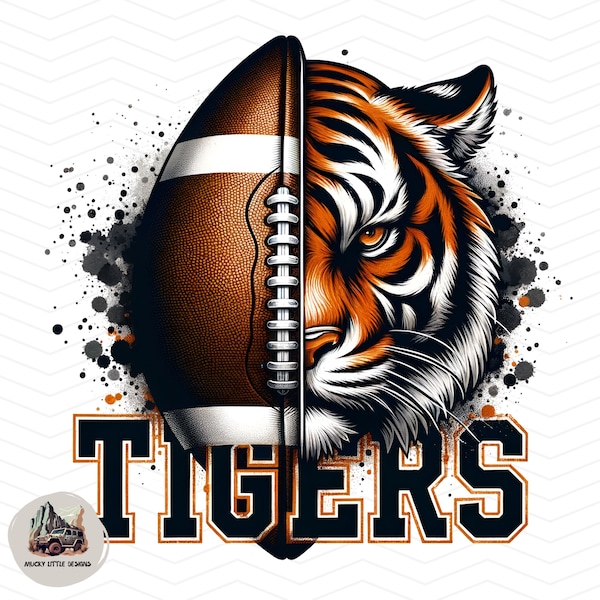 tigers football png | Tigers T-shirt Sublimation Digital File Download l Tigers School spirit shirt tiger mascot tiger logo Instant download