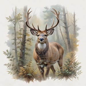 Vintage Buck PNG: Deer Hunting Sublimation Design (Digital Download)