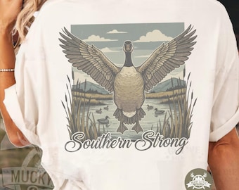 Southern Strong PNG: Archivo de impresión por sublimación de caza de gansos (descarga digital, 300 ppp)