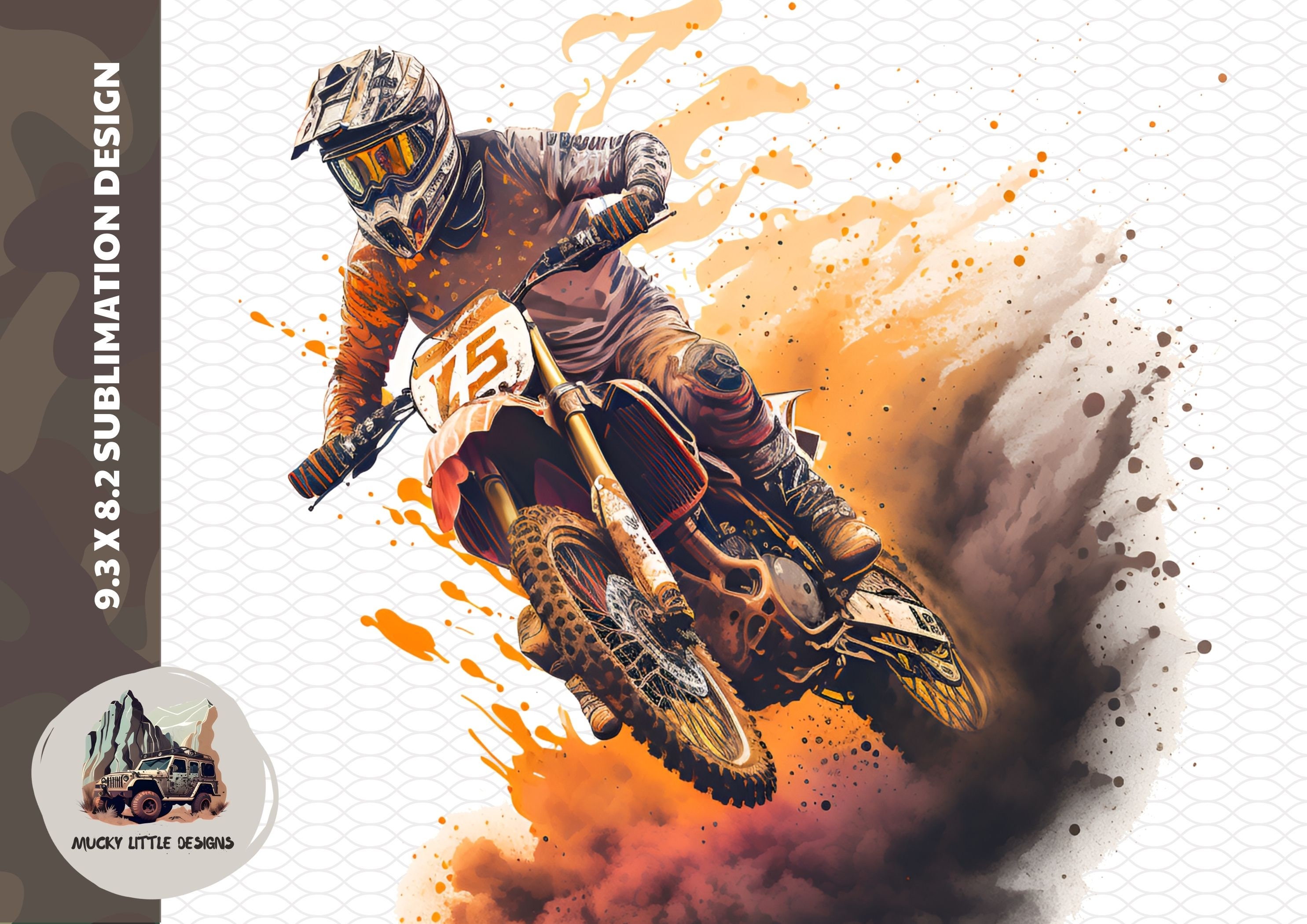 Dirt Bike Sublimation Png Dirt Bike Tumbler Wrap Motocross Etsy