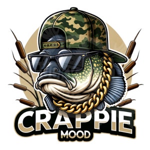Crappie humor png / Diseño de sublimación de pesca de Crappie divertido / Camisa de pesca de Crappie png / pez divertido png / Gorra hacia atrás de Crappie png