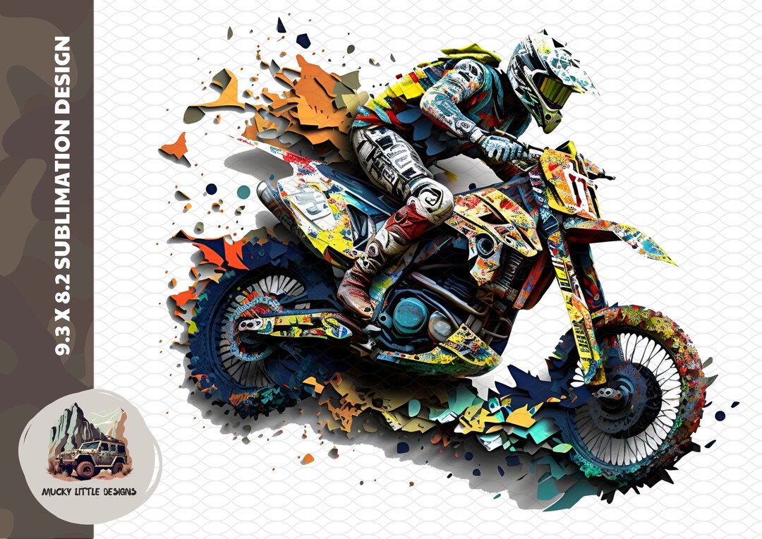 Dirt Bike Sublimation Png Dirt Bike Tumbler Wrap Motocross Etsy