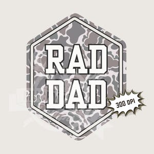 Camo Rad Dad PNG: Sublimation Design for Apparel (Digital Download)